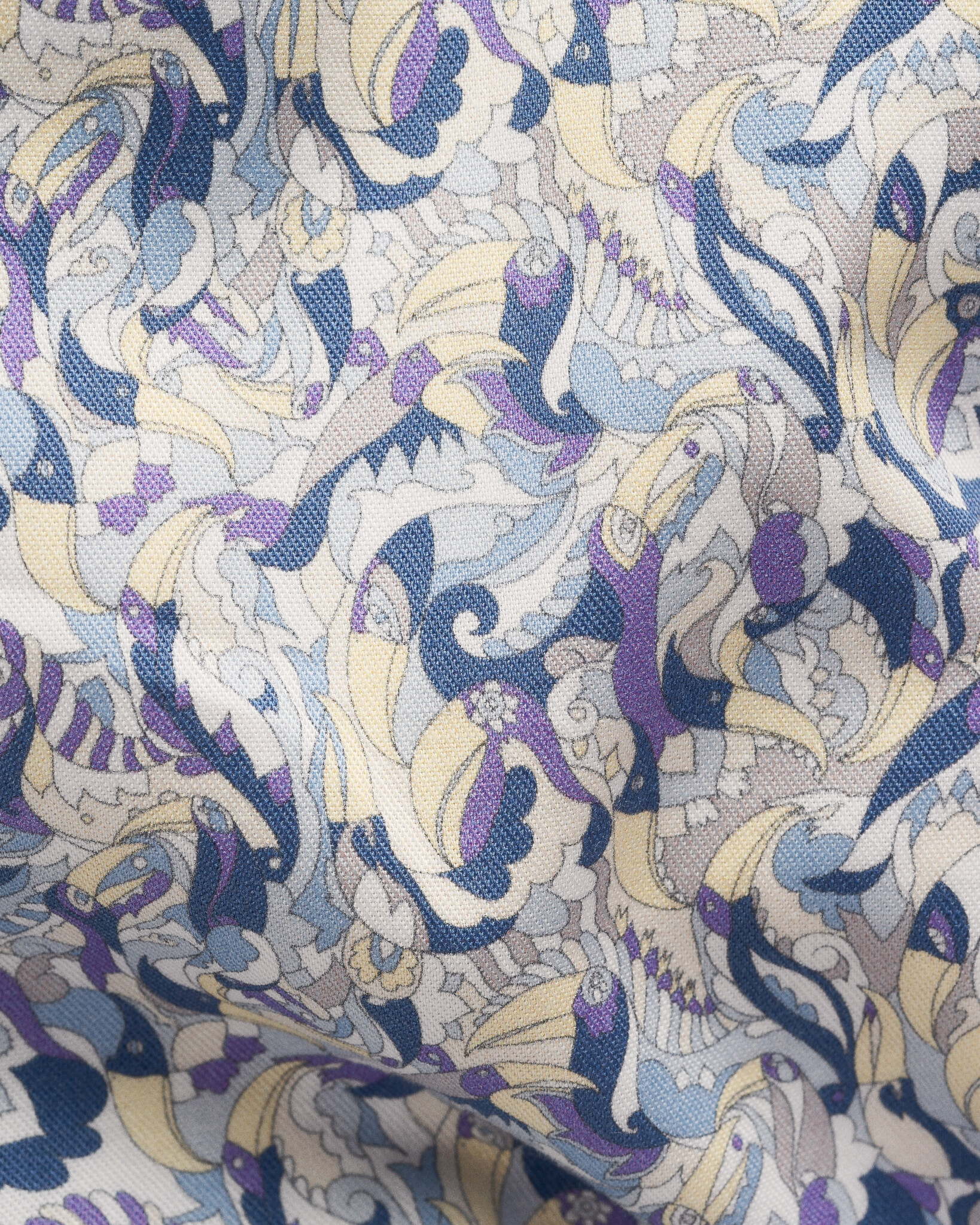 Eton Purple Motif Signature Twill Shirt