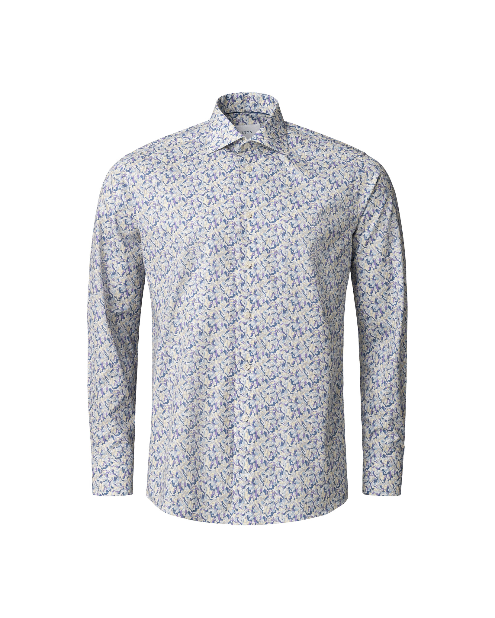 Eton Purple Motif Signature Twill Shirt