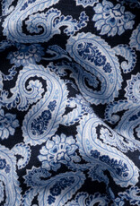 Eton Blue Paisley Print Twill Shirt