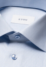Eton Ultra Soft Twill Shirt with Pale Blue button