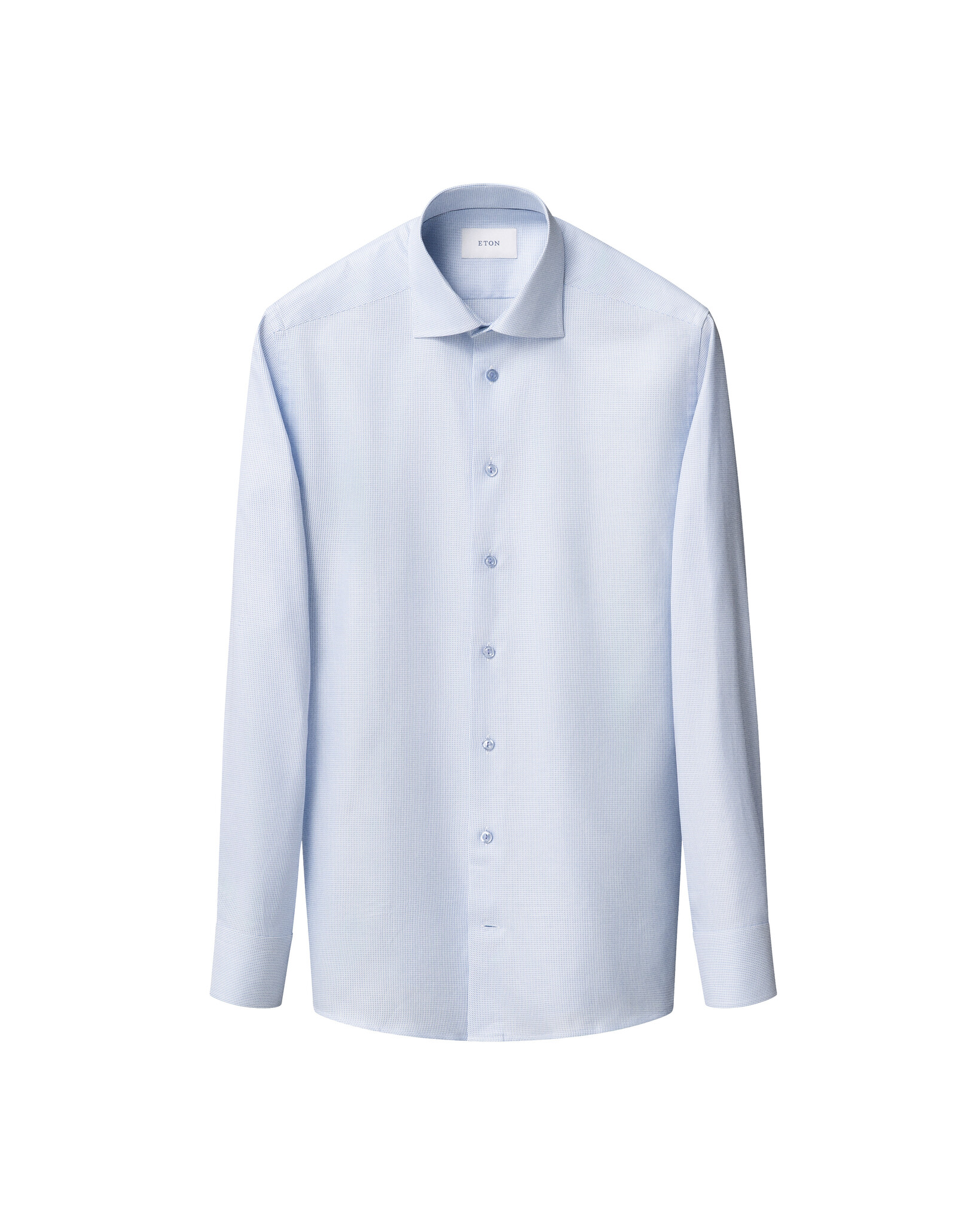 Eton Ultra Soft Twill Shirt with Pale Blue button