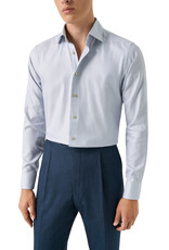 Eton Ultra Soft Twill Shirt with Pale Blue button