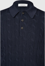 Gran Sasso Ribbed and Cable Knit Polo