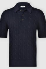 Gran Sasso Ribbed and Cable Knit Polo