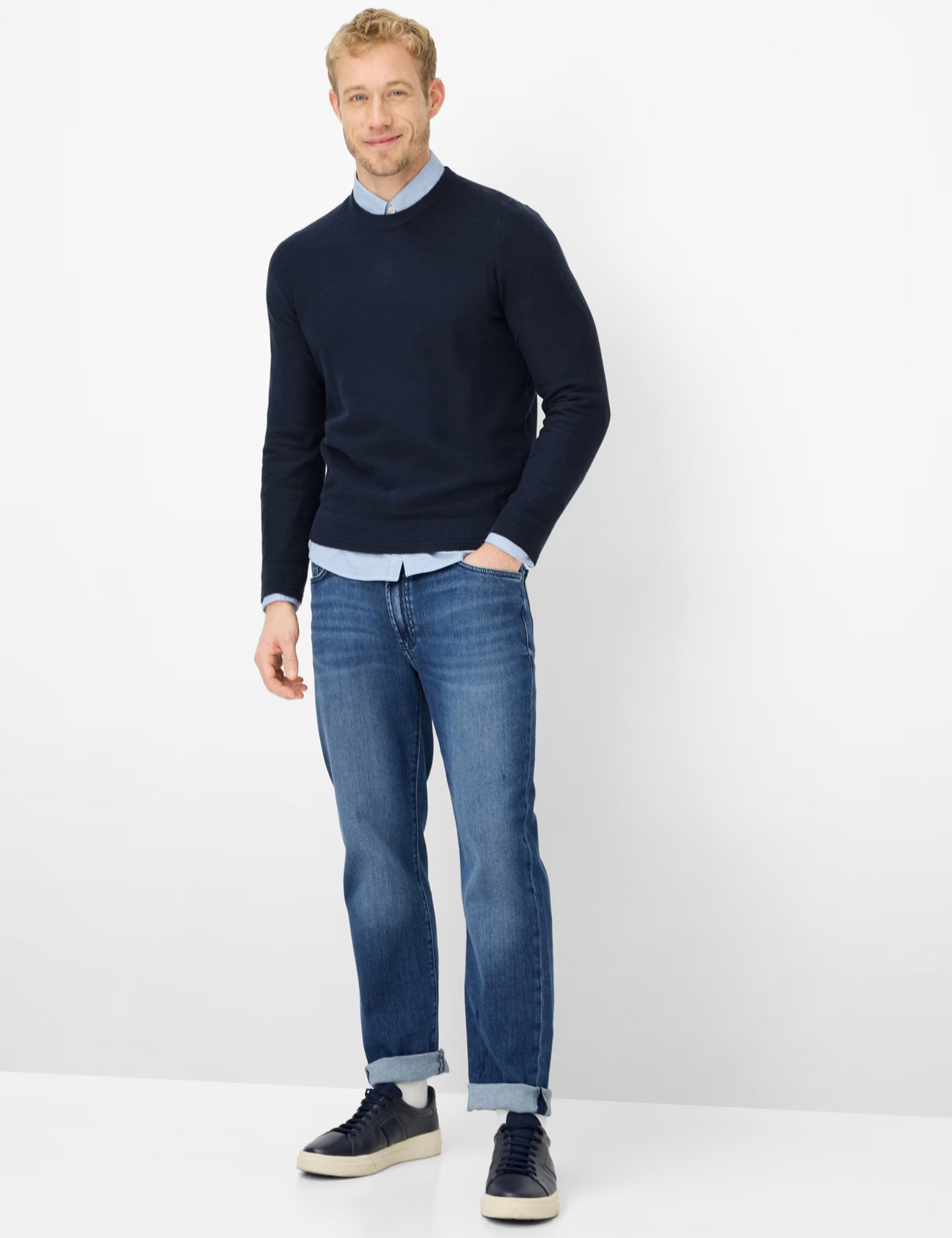 Brax Regular Fit Denim - Clint Broken Blue