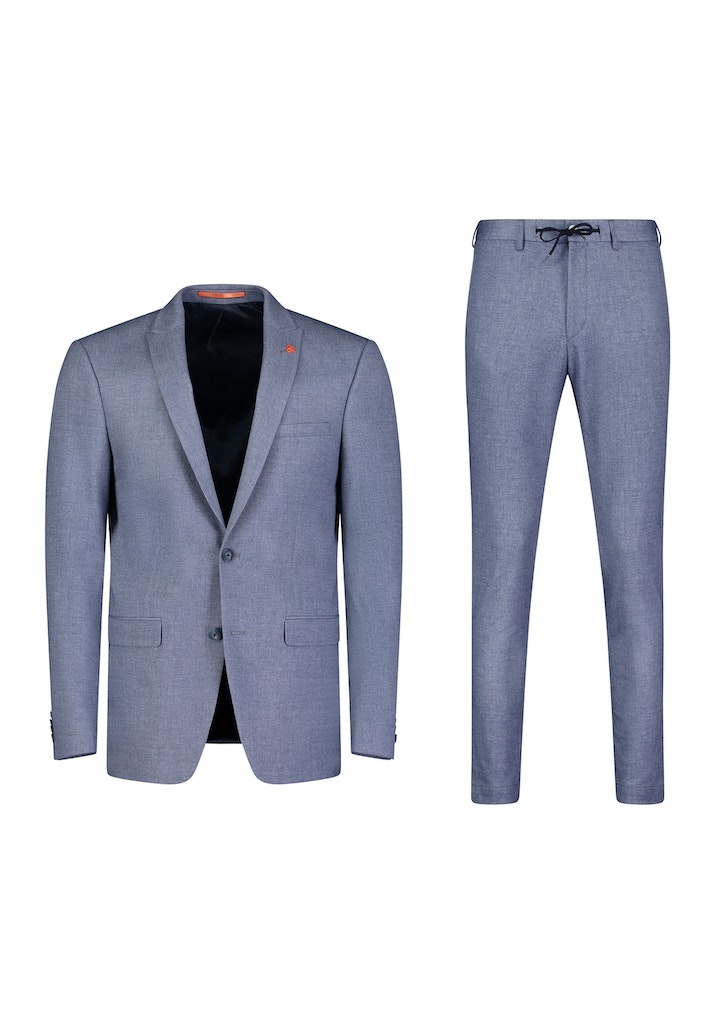Roy Robson Pastel Blue textured Jersey Trouser