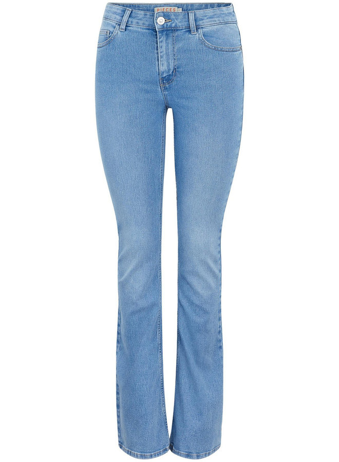 JEANS FLARED PCPEGGY DENIM LICHTBLAUW