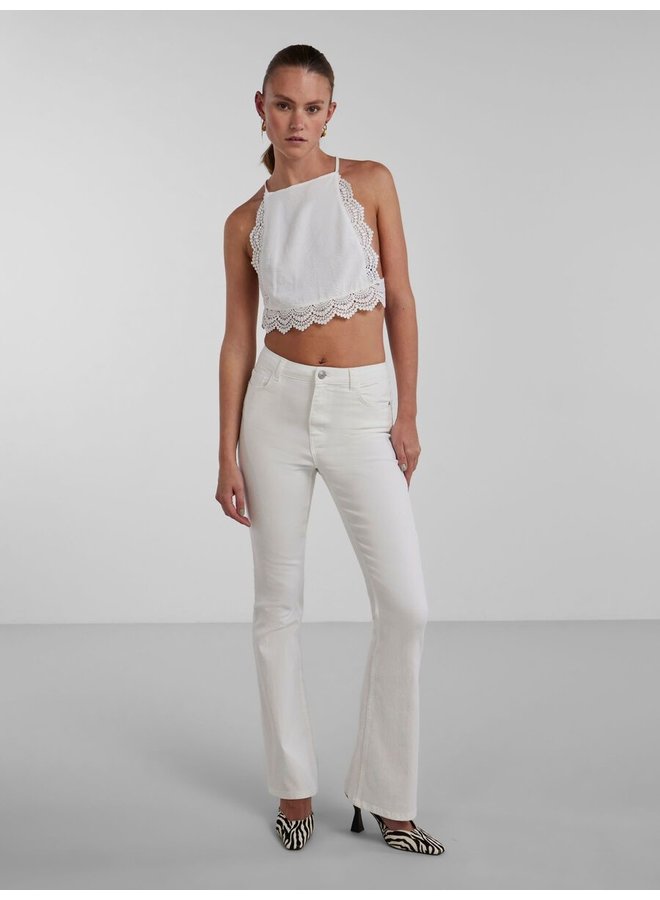 JEANS FLARED PCPEGGY DENIM OFF WHITE