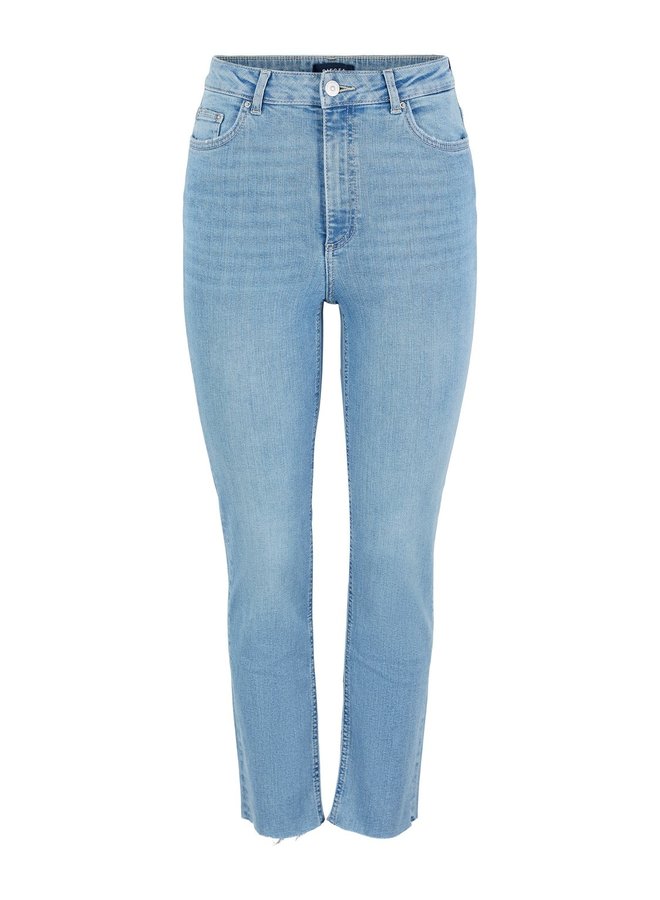 BROEK STRAIGHT PCDELLY DENIM BLAUW