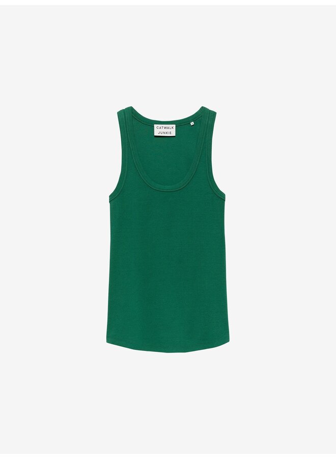 SCOOP NECK RIB SINGLET