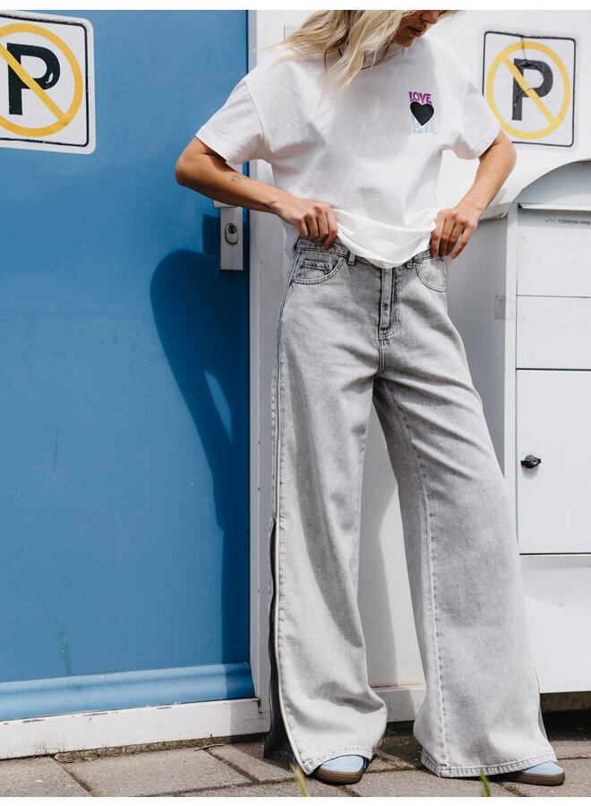 LOOSE FIT JEANS WITH ZIPPER DETAIL 6400