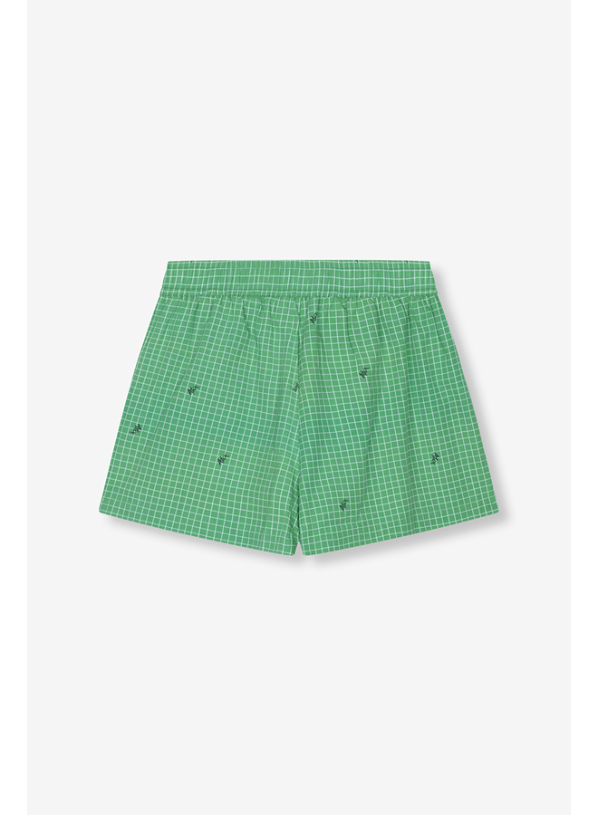 WOVEN CHECK POPLIN SHORT