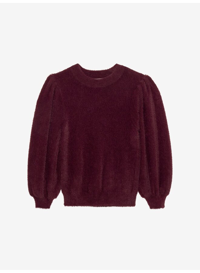 FUZZY PUFF SLEEVE KNIT