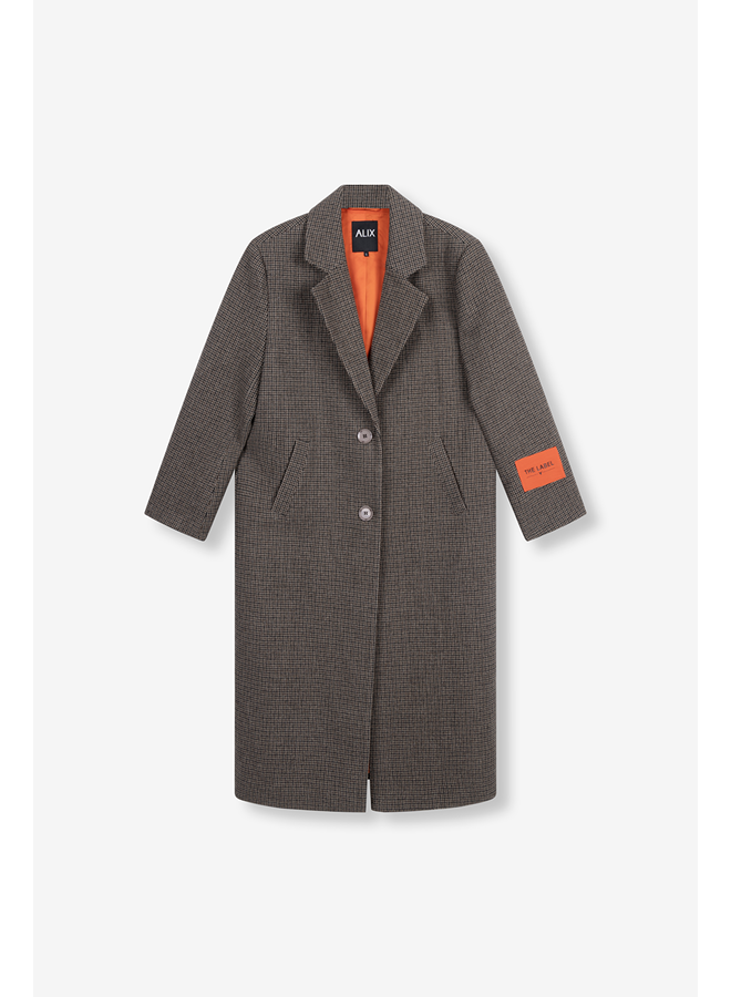 WOVEN CHECKED COAT 8325