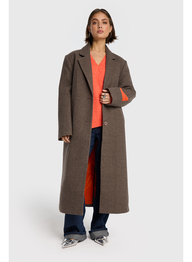 WOVEN CHECKED COAT 8325