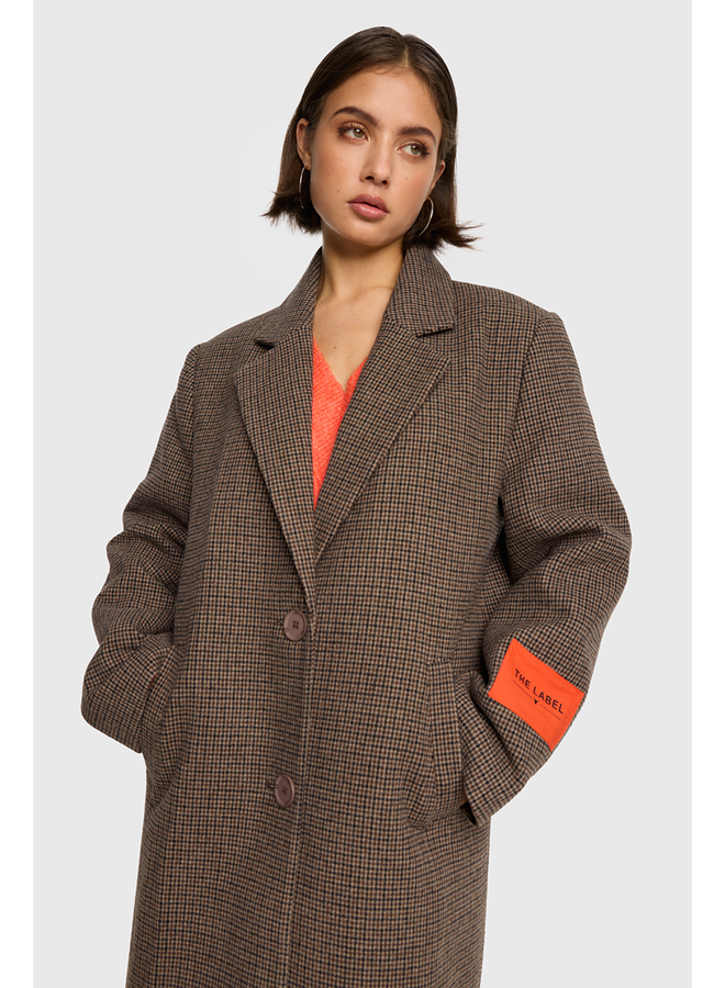 WOVEN CHECKED COAT 8325