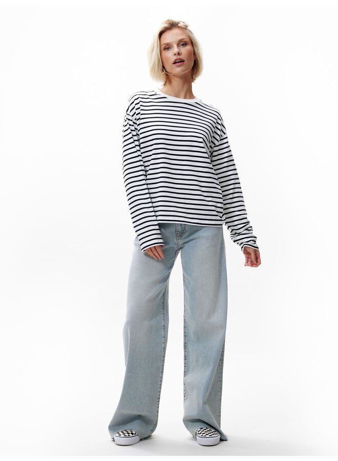 RELAXED STRIPED LONG SLEEVE STYLE: 0601