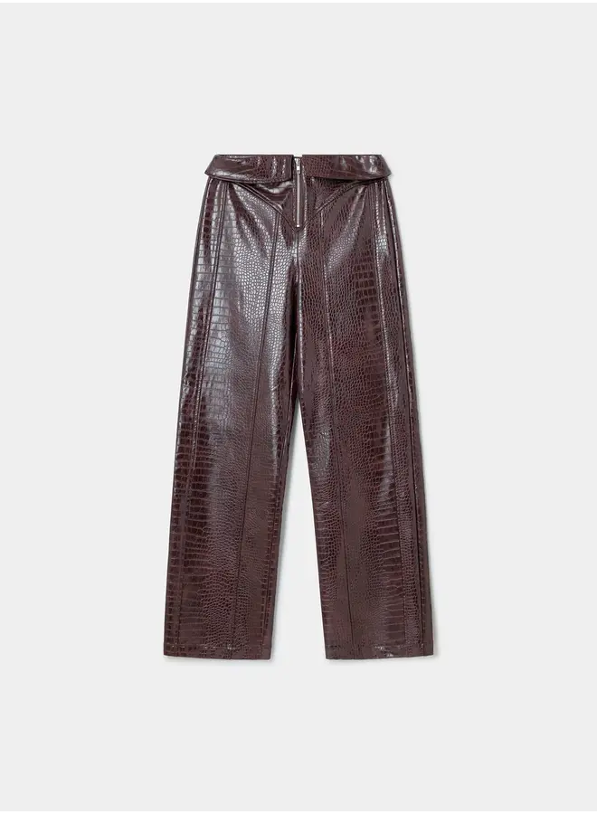 HORUS BURGUNDY TEXTURED PANTS
