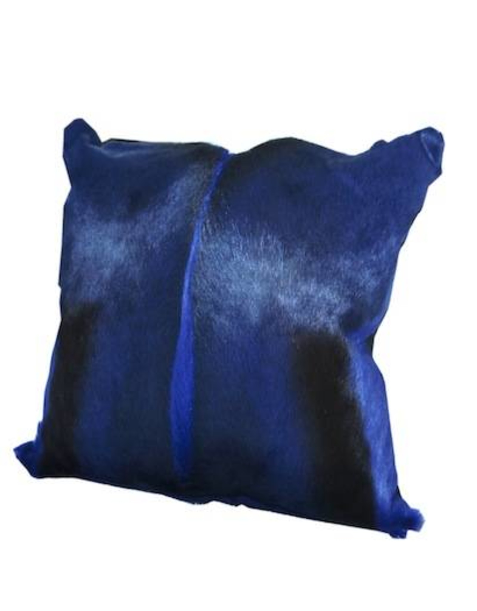 Springbok fur cushion blue