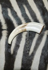 Corkscrew made from real warthog tusks