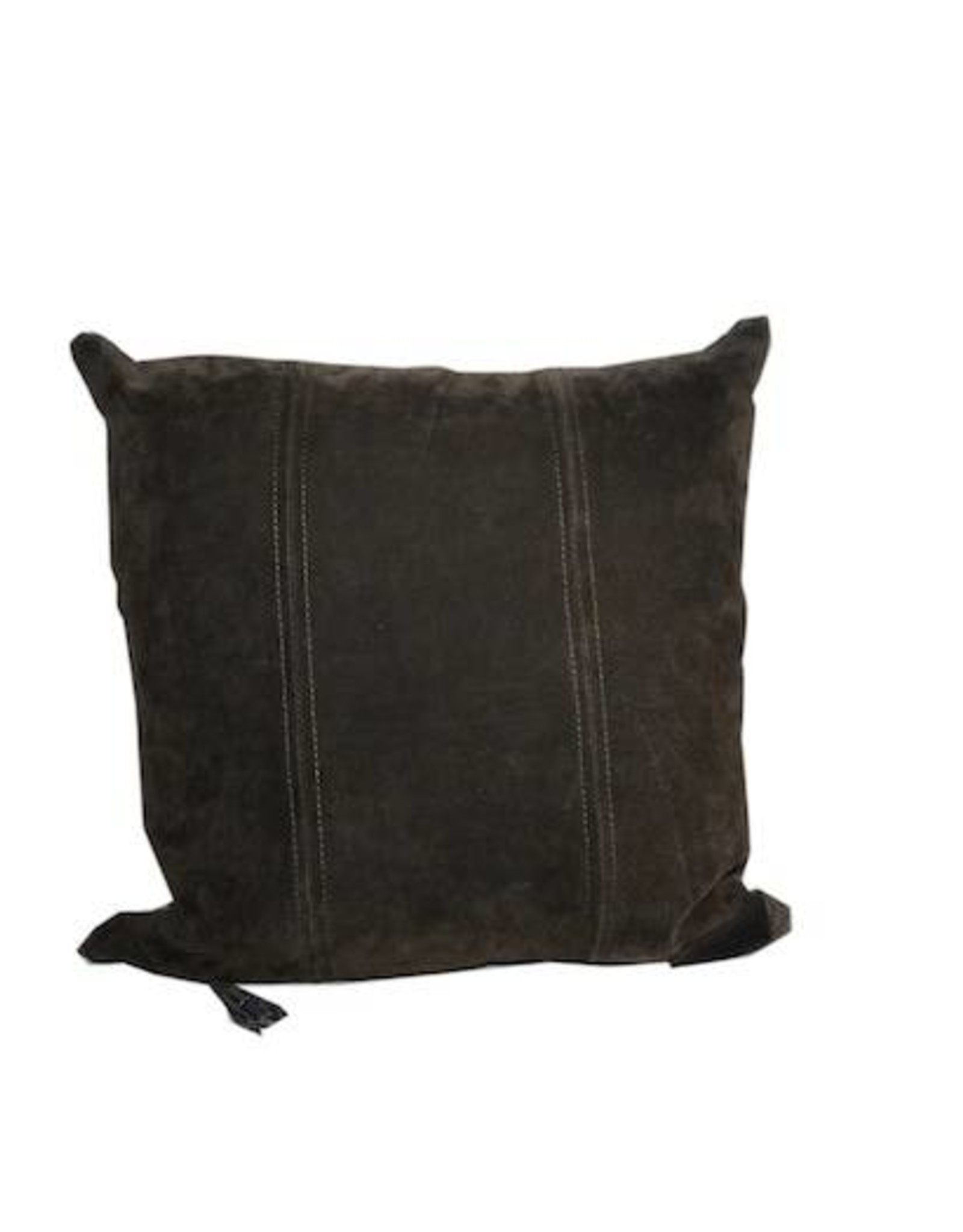 Nguni fur cushion mottled brown/white K007