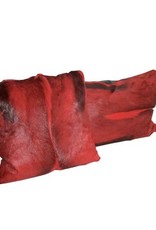 Springbok fur cushion red