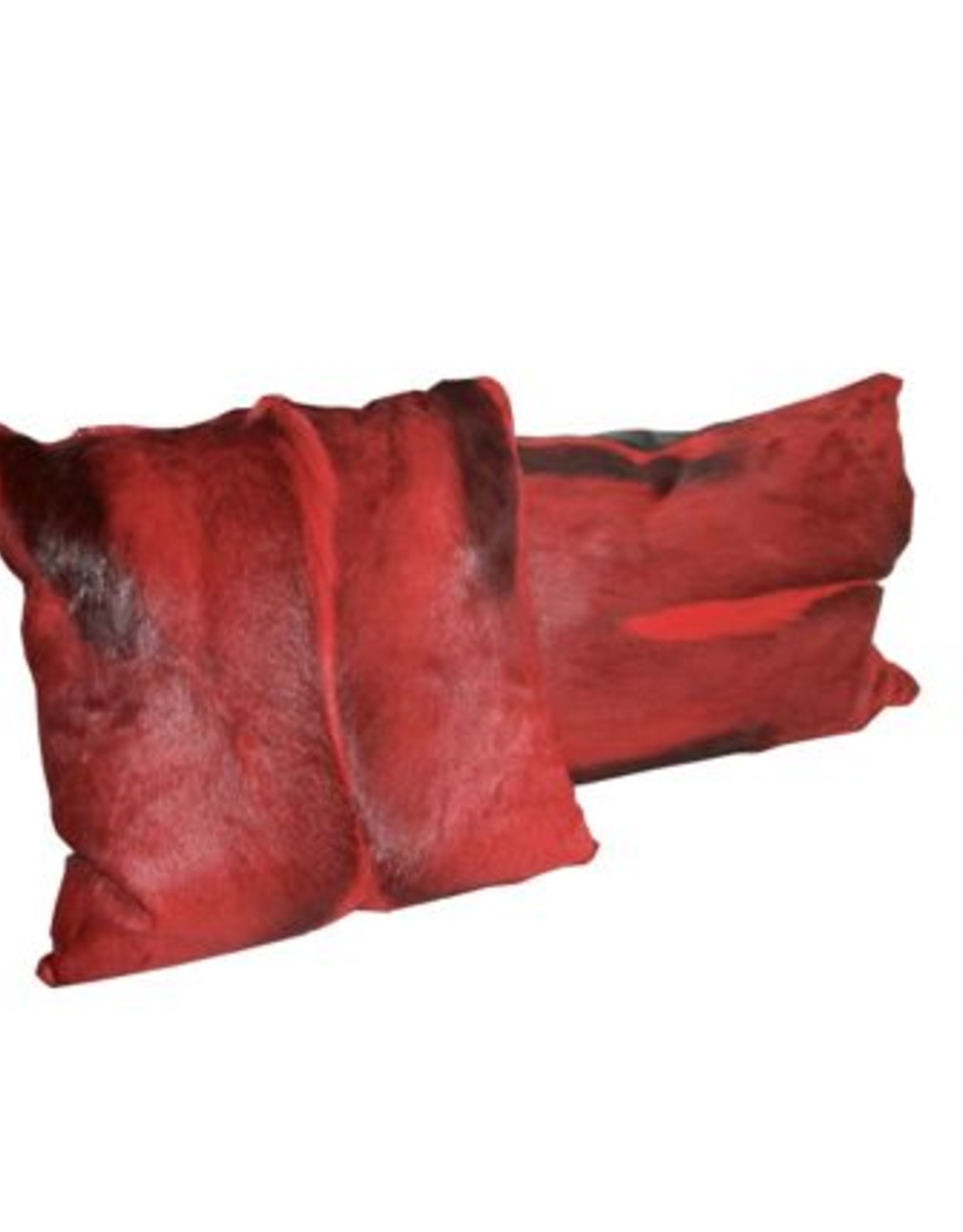 Springbok fur cushion red