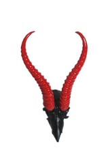 Springbok trophy with red lacquered horns.