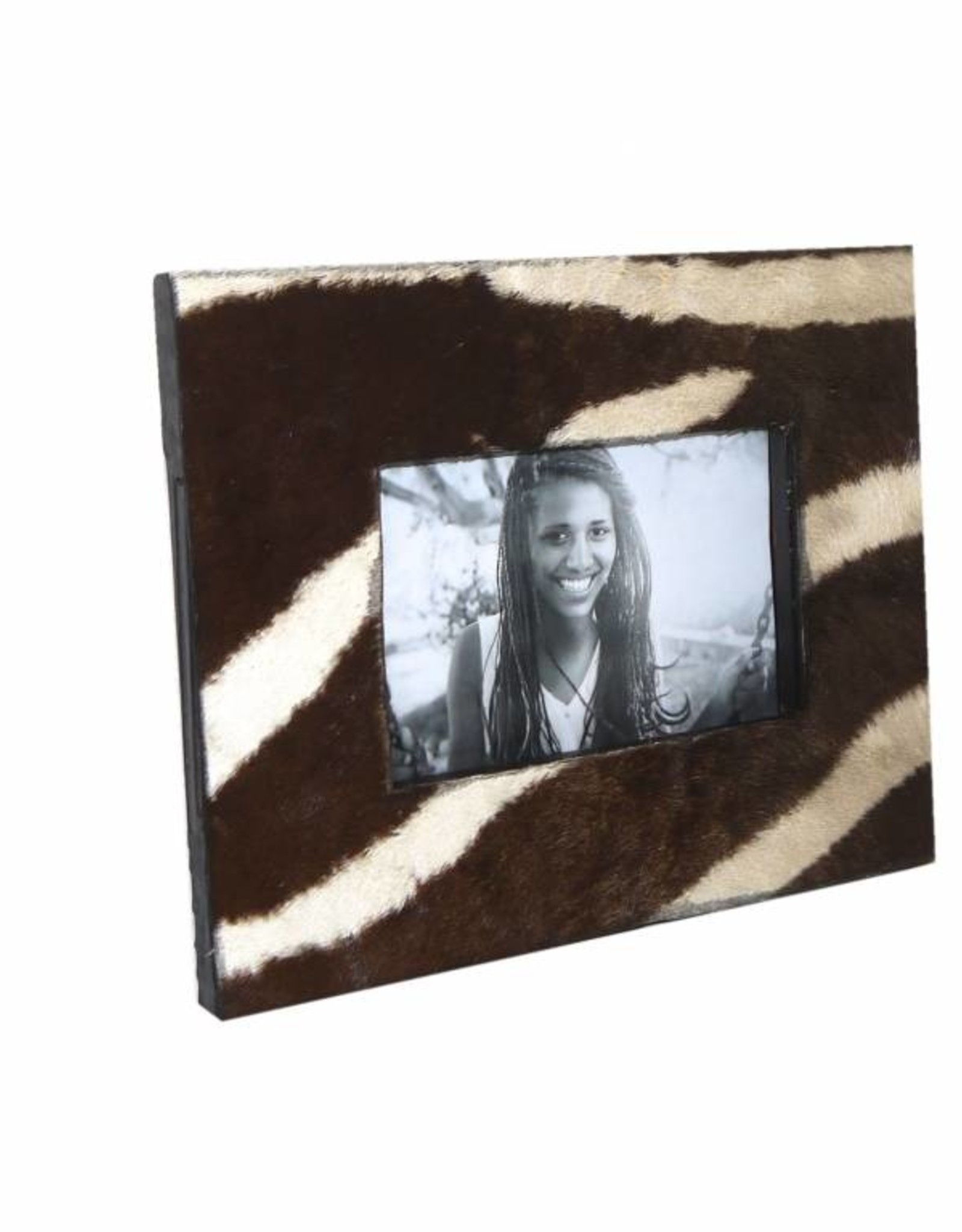 Dark Brown Real Zebra Skin Picture Frame BR037