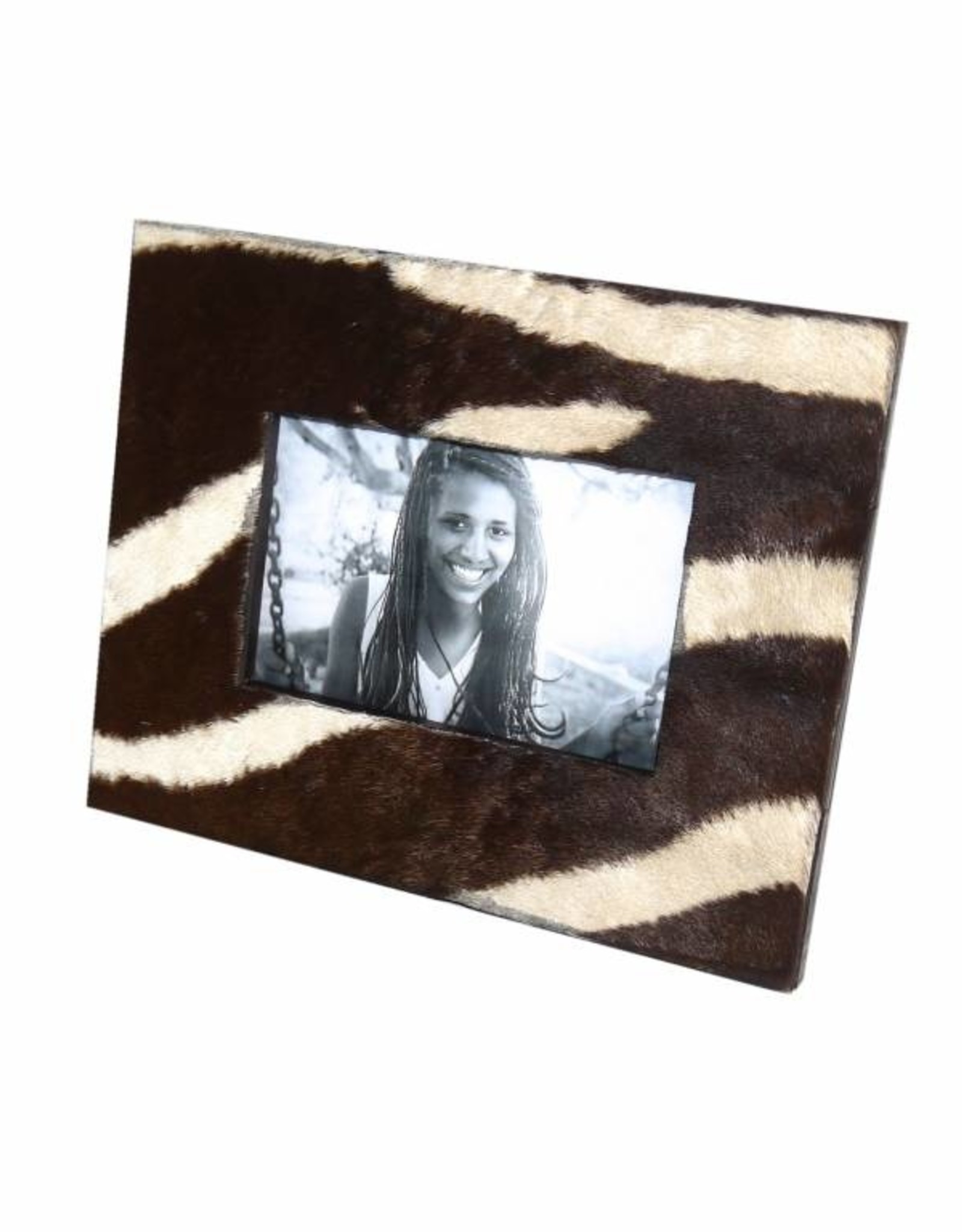 Dark Brown Real Zebra Skin Picture Frame BR037