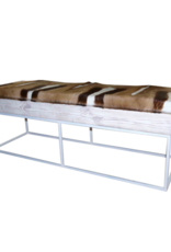 Springbok bench Flamed Wood