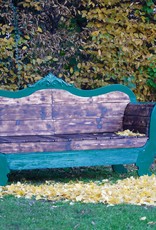 100 year old couch for outdoor, Flamed Wood