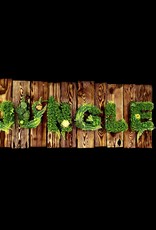 Jungle Bild auf abgeflammten Holz