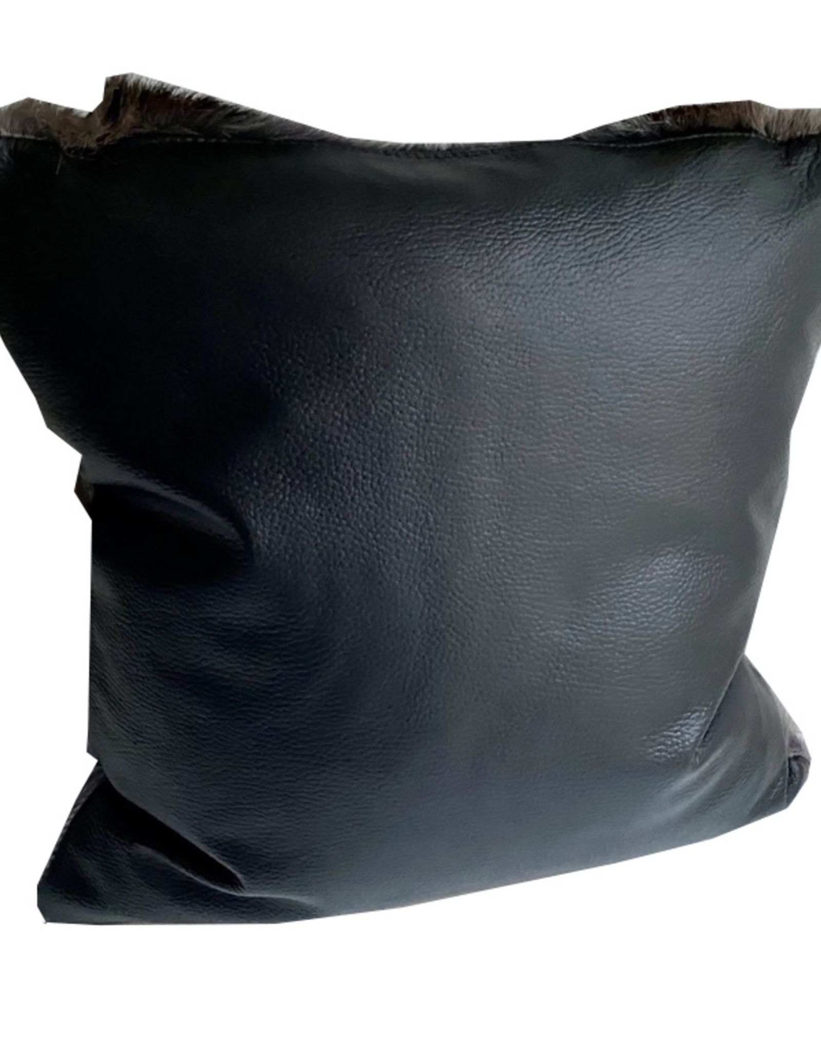 Springbok fur cushion in a great grey