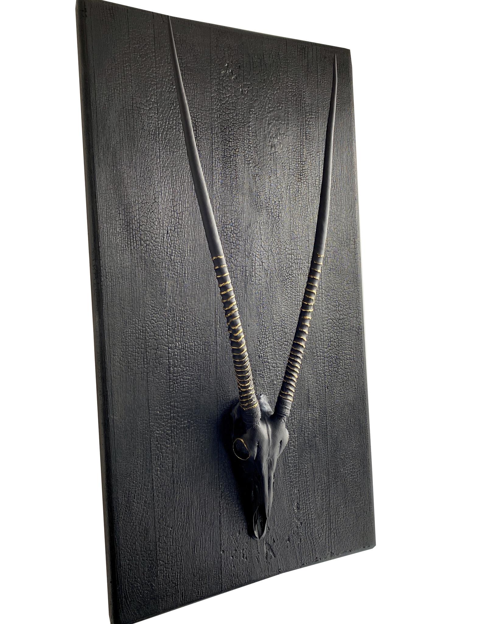 Oryx Wall Sculpture on Solid Oak Panel – Large-Scale One of a Kind Piece