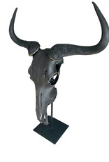 Black Gnu, edle Tischskulptur in matt Schwarz