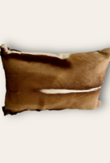 Springbok fur cushion natural - long