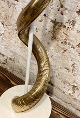 Kudohorn Lampe Gold / Weiß