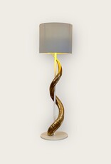 Kudohorn Lampe Gold / Weiß