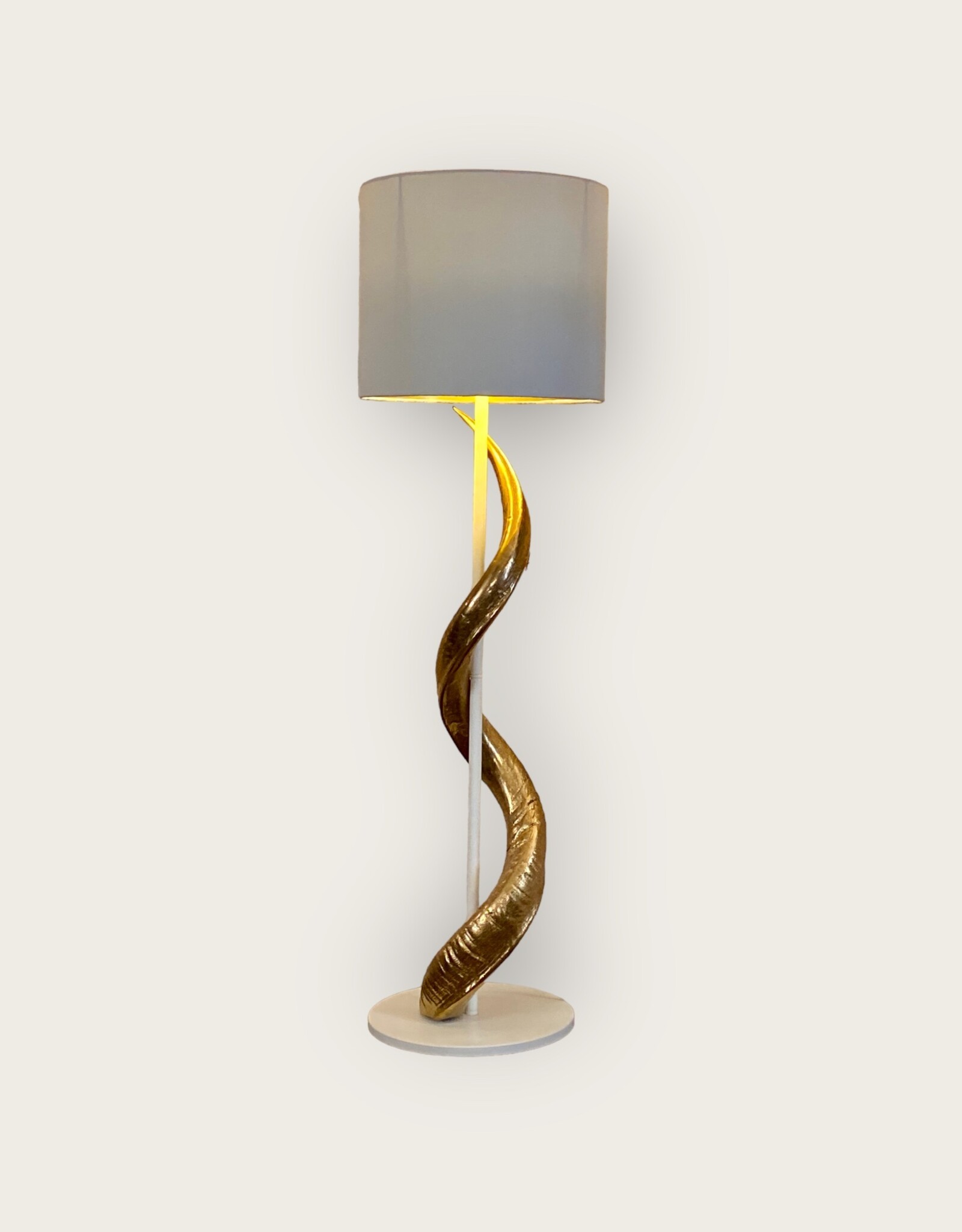 Kudohorn Lampe Gold / Weiß