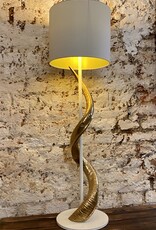 Kudohorn Lampe Gold / Weiß