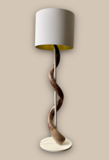 Kudohorn Lampe Gold / Weiß