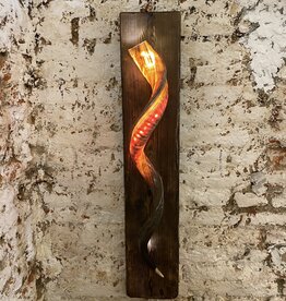 Admire this enchanting wall lamp crafted from an Kudu Horn - Zebra