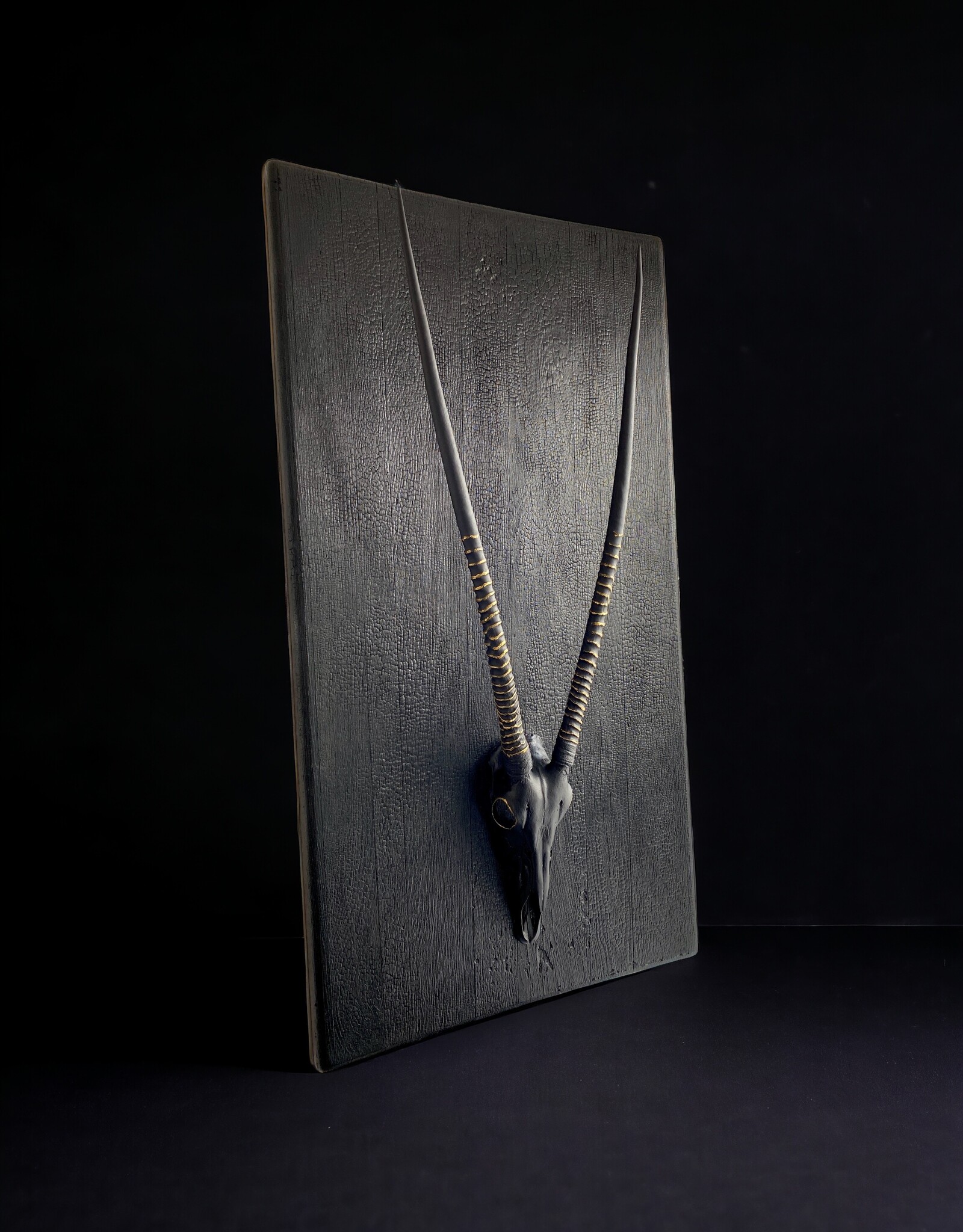 Oryx Wall Sculpture on Solid Oak Panel – Large-Scale One of a Kind Piece