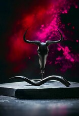 Black Gnu, noble table sculpture in matt black