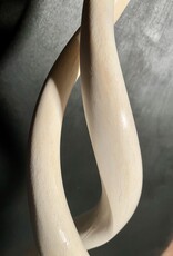 Kudu horn sculpture white, like ivory - Copy