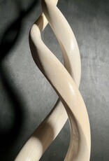 Kudu horn sculpture white, like ivory - Copy