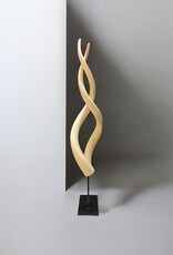 Kudu horn sculpture white, like ivory - Copy