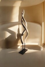 Kuduhorn Skulptur  Weiß, wie Elfenbein upside Kuduhorn Skulptur  Weiß, wie Elfenbein upside