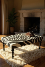 Zebra skin stool BIG CLASSIC, delivery time 4-8 weeks.